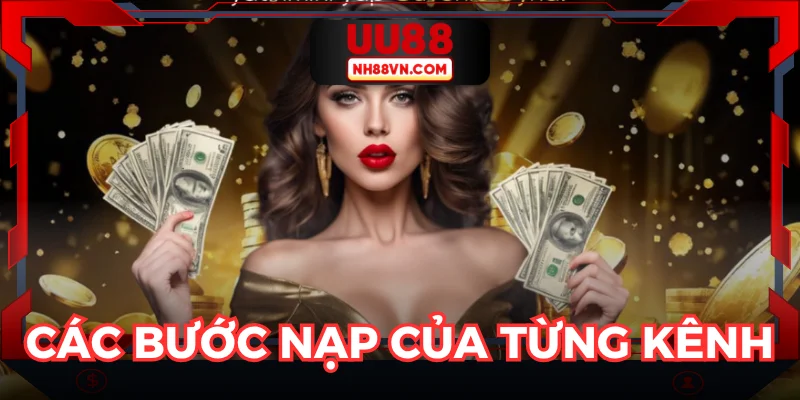 Chi tiết cách nạp tiền UU88 của từng kênh giao dịch